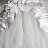 Girls Silver Grey Swan Tulle Dress - Junior Flower Girls Dress - Tutu Ball Gown - Kids Pageant Dress - Crystal Swan Dress Up - Birthday Party - Lilas Closet