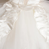 Girls White Swan Tulle Dress - Junior Flower Girls Dress - White Tutu Ball Gown - Kids Pageant Dress - Crystal Swan Dress Up -Birthday Party - Lilas Closet