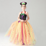 Girls Pumpkin Witch Halloween Costume - Wicked Witch Toddlers Pumpkin Tutu - Fancy Tutu Dress with Headband - Birthday Party Outfit - Tutu-Dresses.com