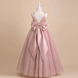 Kids Dusky Pink Pearl Dress - Baby Flower Girls Dress - Wedding Party Tutu - Birthday Party - Photo Shoot Princess - Lilas Closet