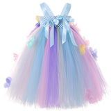 Girls Kids Pastel Flower Fairy Tutu Dress Infant Baby Tutu Costume Handmade Birthday Party Outfit - Lilas Closet