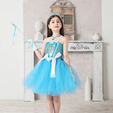 Ice Queen Super Sparkly Tutu Dress - Snowflake Blue Princess Tutu Dress - Birthday, Party, Photoshoot, Pageant, Fancy Dress, Princess - Lilas Closet
