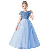 Kids Sequinned Glitter Dress - Flower Girls Dress - Wedding Party Tutu - Birthday Party - Photo Shoot Special Occasion + Many Colours - Lilas Closet