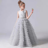 Kids Grey Lace & Tulle Dress - Flower Girl Dress - Wedding Party - Birthday Party - Photo Shoot - Special Occasion Tulle - Formal Dress - Lilas Closet