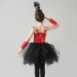 Girls Kids Nutcracker Circus Tuxedo Ringmaster Tutu Dress and Sparkly Hat - The Greatest Showman Costume - Kids Birthday Party Outfit - Tutu-Dresses.com