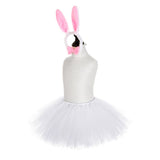 Kids White Easter Bunny Rabbit Tutu Skirt - Rabbit Ears, Bow and Tail for Baby Girls Birthday Party Costume - Tutu-Dresses.com