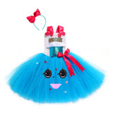 Girls Chocolate Bar Inspired Tutu Dress with Headband - Kids Sweet Candy Birthday Party Costume - Tutu-Dresses.com