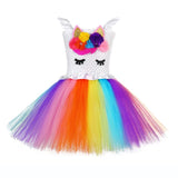 Kids Unicorn Party Dress for Girls - Bright Handmade Birthday Party Tutu Dress with Wings - Tutu-Dresses.com