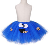 Cookie Monster Girls Tutu Skirt - Blue Birthday Party / Halloween Costume - Tutu-Dresses.com