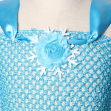 Girls Frozen 2 Princess Elsa Snowflake Tutu Dress - Snow Queen Birthday Party Costume - Tutu-Dresses.com