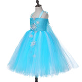 Girls Princess Elsa Tutu Dress - Snow Queen Birthday Party Costume for Kids - Tutu-Dresses.com