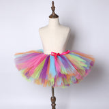 Rainbow Flower Girls Tutu Skirt - Ballet Dance Tutu Birthday Party Outfit - Tutu-Dresses.com