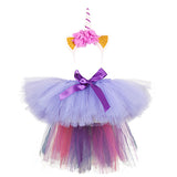 Kids Rainbow Unicorn Tutu Skirt and Headband - Girls Birthday Party Unicorn Outfit (Other Colours Available) - Tutu-Dresses.com