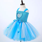 Girls Frozen Elsa Inspired Tutu Dress - Kids Snowflake Ice Queen Handmade Tutu Dress - Tutu-Dresses.com