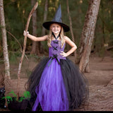Girls Witch Tutu Costume - Kids Fluffy Tutu Dress - Children Ball Gown - Witch Halloween Costume - Birthday Party Photo Props - Tutu-Dresses.com