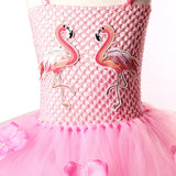 Flamingo Inspired Tutu Dress - Pink Flower Tulle Clothes - Handmade Tutu Dress -  Kids Birthday Party Dress Costume - Flamingo Costume - Tutu-Dresses.com
