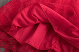 Kids Red Lace Christmas Dress - Girls Embroidery Lace Flower Girls Dress - Photo-Shoot - Lilas Closet