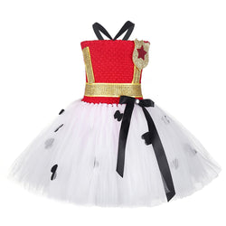 Girls Red & White Paw Patrol Dog Tutu Dress Kids - Firefighter Dalmatian Marshall Dog Costume - Halloween Costumes -Birthday Party Dress - Lilas Closet