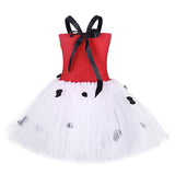 Girls Red & White Paw Patrol Dog Tutu Dress Kids - Firefighter Dalmatian Marshall Dog Costume - Halloween Costumes -Birthday Party Dress - Lilas Closet