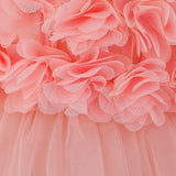 Baby Girl Pink Lace, Petal and Tulle Flower Girl Dress - Toddler Princess Dress - Wedding Party Tutu - Birthday Party - Christening Dress - Tutu-Dresses.com