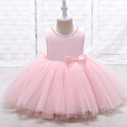 Kids Baby Pink Pearl Dress - Flower Girls Dress - Wedding Party Tutu - Birthday Party - Photo Shoot Princess Dress - Tutu-Dresses.com